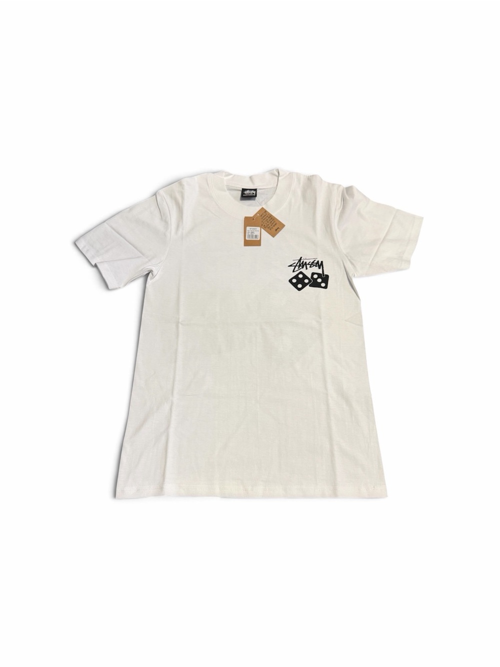 Stussy Dice Graphic T-Shirt White Short Sleeve Crew Neck S